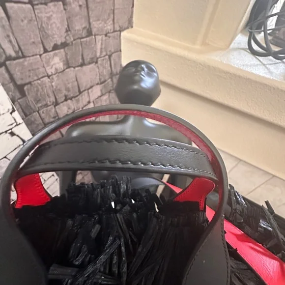 Christian Louboutin Hand Bag Black Raffia - Picture 7 of 13